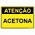 Placa atenção acetona - Imagem 1