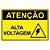 Placa atenção alta voltagem choque - Imagem 1