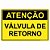 Placa atenção válvula de retorno - Imagem 1