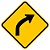 Placa curva à direita A-2b - Imagem 1