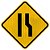 Placa estreitamento de pista à direita A-21c - Imagem 2