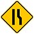 Placa estreitamento de pista à direita A-21c - Imagem 1