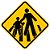 Placa passagem sinalizada de escolares A-33b - Imagem 1