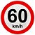 Placa de velocidade máxima permitida 60 km/h R-19 - Imagem 2