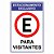 Placa estacionamento exclusivo para visitantes - Imagem 1