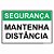 Placa segurança mantenha distância - Imagem 1