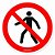 Adesivo de segurança proibido trânsito de pedestres (10 un.) - Imagem 2