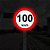 Placa de velocidade máxima permitida 100 km/h R-19 - Imagem 2