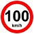 Placa de velocidade máxima permitida 100 km/h R-19 - Imagem 1