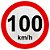 Placa de velocidade máxima permitida 100 km/h R-19 - Imagem 2