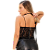 Blusa Cropped com Barbatanas e Zíper Preta - Imagem 2