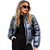 Jaqueta Feminina Azul Celeste Metalizada - Imagem 1