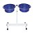 Comedouro Pintado Regulavel Azul M - Imagem 1