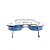 Comedouro Aramado Duplo NF Pet Azul 3 L - Imagem 1