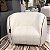 POLTRONA MEMPHIS  BOUCLE BRANCO COM DETALHE EM COURO CARAMELO - Imagem 2