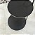 Mesa Lateral Pipa Preto Fosco em Metal e Couro 65x50cm - Imagem 3