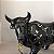 TOURO BRAVO EM RESINA PRETO BRILHOSO 28X36X19CM - Imagem 3