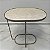 MESA LATERAL CURRAL - METAL CHAMPAGNE COM TAMPO EM COURO - Imagem 1