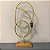 ESULTURA ARCOS EM METAL DOURADO COM BASE EM MADEIRA 72X28CM - Imagem 1