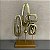ESCULTURA DECORATIVA EM METAL DOURADA GEOMETRICOS - Imagem 1