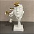 ESCULTURA DECOR POLIRESINA ROSTO BRANCO/DOURADO - Imagem 1