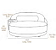 Poltrona Chaise Daybed Flores com Mesa de Apoio Fixa 1,45m - Imagem 5