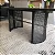 MESA JANTAR BALAIO PRETO E DOURADO COM TELA PORTUGUESA PARA 8 LUGARES 2,40X1,20M - Imagem 2