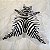 TAPETE COURO DE VACA FORMATO SERIGRAFIA ZEBRA - Imagem 1