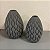 VASO DECOR CERAMICA CINZA FOSCO 3D MEDIO - Imagem 2