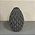 VASO DECOR CERAMICA CINZA FOSCO 3D MEDIO - Imagem 1