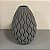VASO DECOR CERAMICA CINZA FOSCO 3D GRANDE - Imagem 1