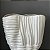 VASO DECORATIVO CERAMICA BRANCO 40X23X14CM - Imagem 3