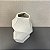 VASO DECOR PORCELANA BRANCO GEOMETRICO - Imagem 2