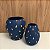 VASO DECORATIVO DE CERAMICA AZUL E DOURADO - GRANDE - Imagem 2