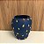 VASO DECORATIVO DE CERAMICA AZUL E DOURADO - GRANDE - Imagem 1