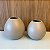 VASO REDONDO DE CERAMICA BEGE FOSCO GRANDE - Imagem 5
