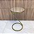MESA LATERAL ROY EM METAL DOURADO COM TAMPO EM ESPELHO - Imagem 1