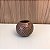 VASO MINI BOLA DE CERAMICA MARROM - Imagem 1