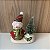 ESCULTURA BONECO DE NEVE EM CERAMICA E ARVORE COM LED - Imagem 1