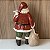 ESCULTURA PAPAI NOEL EM RESINA COM SACO DE PRESENTES E CARTA - Imagem 2