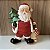 ESCULTURA PAPAI NOEL EM RESINA COM ARVORE E SACO DE PRESENTES - Imagem 1
