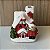 MINI ESCULTURA CASINHA COM BONECO DE NEVE EM CERAMICA COM LED 9CM - Imagem 1
