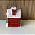 MINI ESCULTURA CASINHA COM PAPAI NOEL EM CERAMICA E LED - Imagem 2