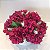 ARRANJO DE FLOR MARSALA COM VASO BRANCO OFF WHITE DE CERAMICA. - Imagem 3