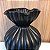 VASO PRETO FOSCO GOMOS TULIPA EM CERAMICA GRANDE 40X28CM - Imagem 3