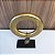 ESCULTURA ARCO DOURADO EM POLIRESINA COM BASE PRETA - PEQUENO. - Imagem 4