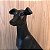 ESCULTURA CACHORRO SENTADO PRETO FOSCO GG 58X31CM - Imagem 3