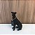 ESCULTURA CACHORRO SENTADO PRETO FOSCO PEQUENO 24X13CM - Imagem 1