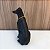 ESCULTURA CACHORRO SENTADO PRETO FOSCO PEQUENO 24X13CM - Imagem 3