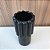 VASO DE CERAMICA PRETO FOSCO CANELADO G 39X18cm M 31X15cm - Imagem 7